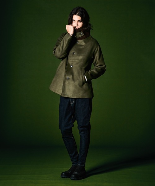 glamb（グラム）の「Spared Neck Coat / スペアードネックコート（ピーコート・メンズ・カーキ/ブラック・S/L/M）」の6枚目の写真