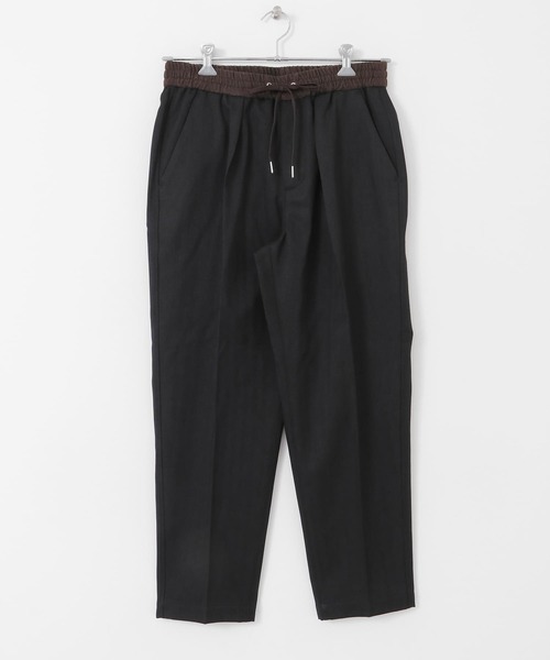 ITEMS URBANRESEARCH（アイテムズ アーバンリサーチ）の「ウエストイージーヘリンボーンテーパードパンツ（その他パンツ・メンズ・ブラック/ブラウン・LARGE/MEDIUM）」の15枚目の写真