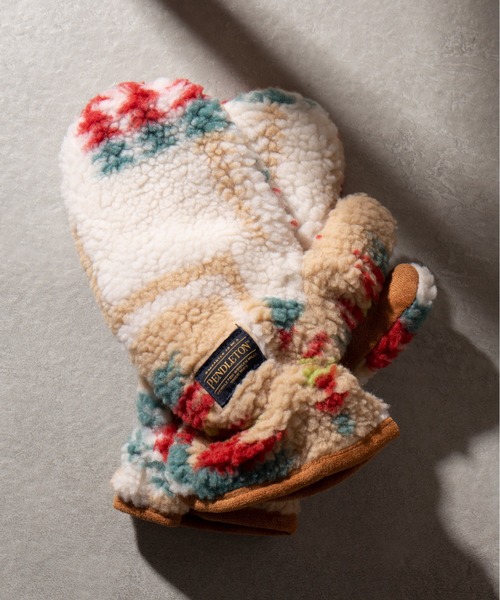 PENDLETON（ペンドルトン）の「【PENDLETON】ボアミトン手袋 /PDT-000-233019（手袋・メンズ・ブラック/ブラウン/オフホワイト/ブラウン系その他2/ホワイト系その他2/ブラック系その他2・FREE）」の2枚目の写真