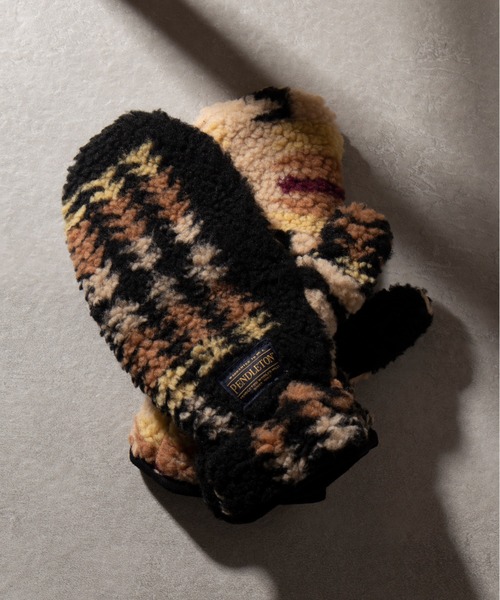 PENDLETON（ペンドルトン）の「【PENDLETON】ボアミトン手袋 /PDT-000-233019（手袋・メンズ・ブラック/ブラウン/オフホワイト/ブラウン系その他2/ホワイト系その他2/ブラック系その他2・FREE）」の4枚目の写真