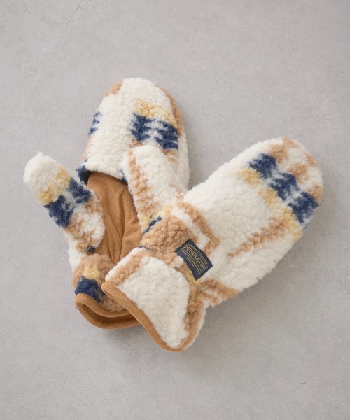 PENDLETON（ペンドルトン）の「【PENDLETON】ボアミトン手袋 /PDT-000-233019（手袋・メンズ・ブラック/ブラウン/オフホワイト/ブラウン系その他2/ホワイト系その他2/ブラック系その他2・FREE）」の7枚目の写真