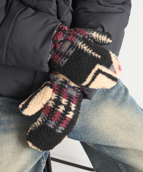 PENDLETON（ペンドルトン）の「【PENDLETON】ボアミトン手袋 /PDT-000-233019（手袋・メンズ・ブラック/ブラウン/オフホワイト/ブラウン系その他2/ホワイト系その他2/ブラック系その他2・FREE）」の9枚目の写真