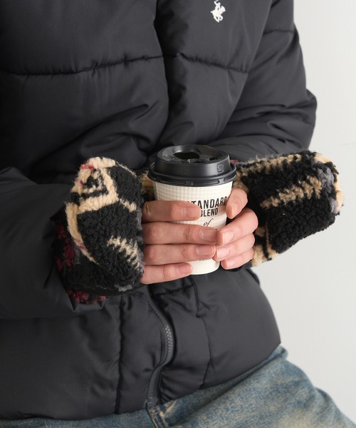 PENDLETON（ペンドルトン）の「【PENDLETON】ボアミトン手袋 /PDT-000-233019（手袋・メンズ・ブラック/ブラウン/オフホワイト/ブラウン系その他2/ホワイト系その他2/ブラック系その他2・FREE）」の8枚目の写真