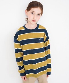 新品タグ付き　MULTI BORDER LOGO KNIT POLO TOP MULTI BORDER LOGO KNIT POLO TOP（Tシャツ/カットソー）｜Ameri