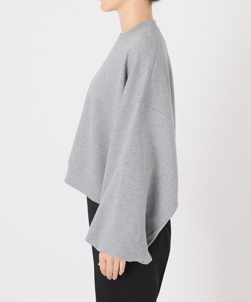PRE_(プレ)の「【PRE_/プレ】別注cropped Big sleeve sweat Pullover(スウェット・レディース・チャコールグレー/ホワイト・FREE)」の15枚目の写真