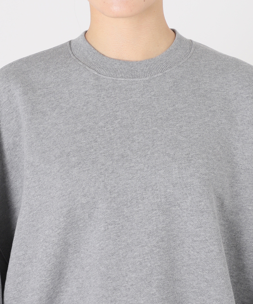PRE_(プレ)の「【PRE_/プレ】別注cropped Big sleeve sweat Pullover(スウェット・レディース・チャコールグレー/ホワイト・FREE)」の13枚目の写真