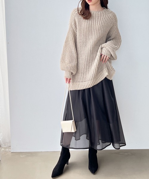 GeeRA（ジーラ）の「ストレッチポインテッドトゥブーツ（ブーツ・レディース・ブラック/ブラック系その他/ベージュ・LARGE/X-LARGE/MEDIUM/SMALL）」の6枚目の写真