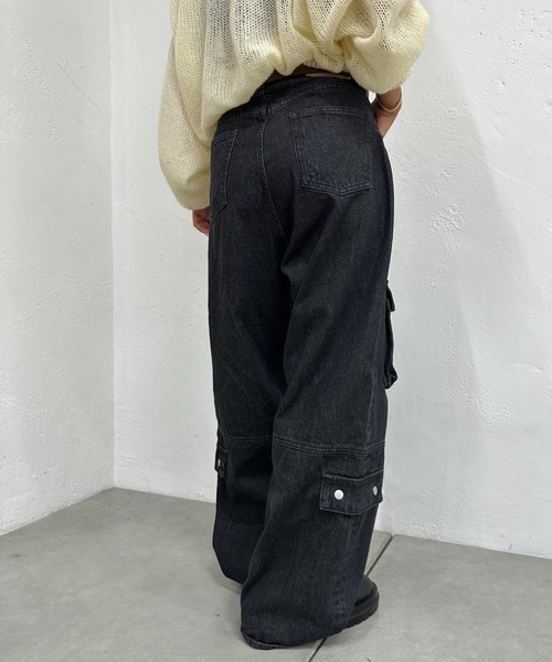 WHO'S WHO gallery（フーズフーギャラリー）の「ブッシュワイドパンツ（その他パンツ・レディース・ブラウン/ブラック・FREE）」の4枚目の写真