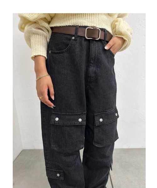 WHO'S WHO gallery（フーズフーギャラリー）の「ブッシュワイドパンツ（その他パンツ・レディース・ブラウン/ブラック・FREE）」の6枚目の写真