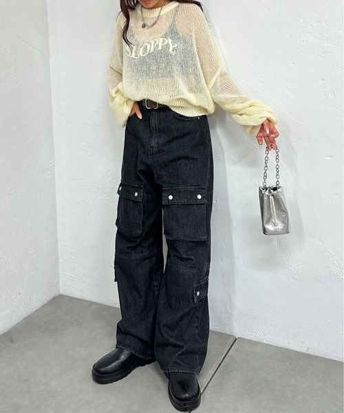 WHO'S WHO gallery（フーズフーギャラリー）の「ブッシュワイドパンツ（その他パンツ・レディース・ブラウン/ブラック・FREE）」の10枚目の写真