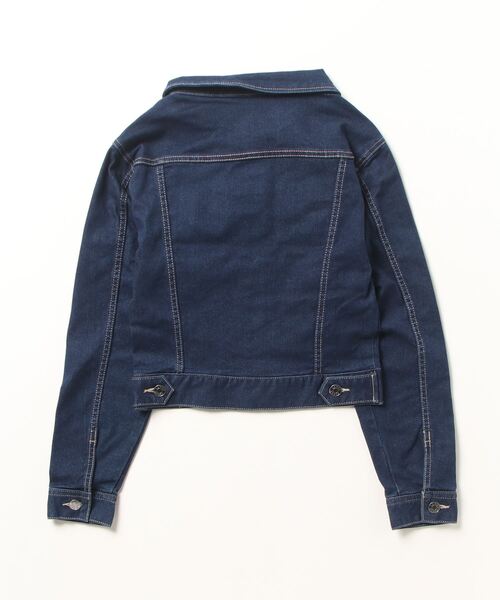 LAISSE PASSE（レッセパッセ）の「ストレッチデニムGジャン（デニムジャケット・レディース・ダークブルー/ネイビー・SMALL/MEDIUM）」の16枚目の写真