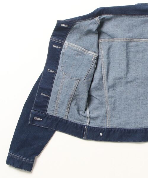 LAISSE PASSE（レッセパッセ）の「ストレッチデニムGジャン（デニムジャケット・レディース・ダークブルー/ネイビー・SMALL/MEDIUM）」の17枚目の写真