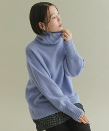 F by ROSSO　スーパーファインメリノタートルニット