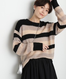 N.(N. Natural Beauty Basic) | ◆ふわふわシャギーボーダーニット(ニット/セーター)