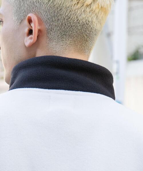 WEGO（ウィゴー）の「WEGO/フリースワンポイントハーフZIPプルオーバー（スウェット・メンズ・ブラック/オフホワイト/ネイビー・MEDIUM/LARGE）」の11枚目の写真