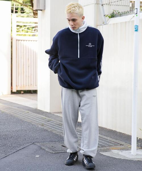 WEGO（ウィゴー）の「WEGO/フリースワンポイントハーフZIPプルオーバー（スウェット・メンズ・ブラック/オフホワイト/ネイビー・MEDIUM/LARGE）」の15枚目の写真