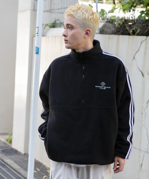 WEGO（ウィゴー）の「WEGO/フリースワンポイントハーフZIPプルオーバー（スウェット・メンズ・ブラック/オフホワイト/ネイビー・MEDIUM/LARGE）」の20枚目の写真