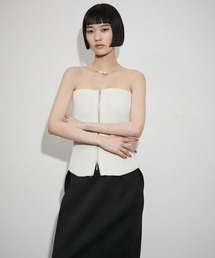 【サステナブル】ウールシルクニットビスチェ