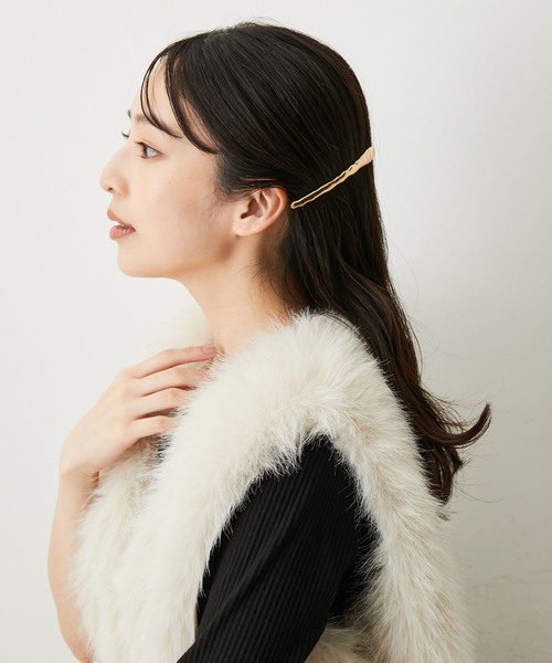 VIS（ビス）の「ニュアンスメタルラインバレッタ（バレッタ/ヘアクリップ・レディース・ゴールド/シルバー・FREE）」の8枚目の写真