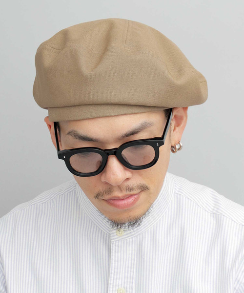 Mr.COVER（ミスターカバー）の「日本製 ホップサック ボリュームシルエット 4枚パネル ベレー帽（ハンチング/ベレー帽・メンズ・ベージュ/ブラック/グレー/ネイビー・FREE）」の3枚目の写真
