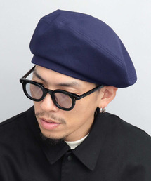 PAMPLONA ネイビー ベレー帽 ハンチング/ベレー帽（ブルー・ネイビー/青色系）ファッション