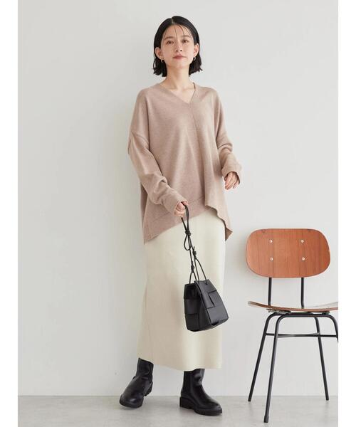 AMERICAN HOLIC（アメリカンホリック）の「総針ニットタイトスカート（スカート・レディース・杢グレー/ブラック/アイボリー・M/L/S）」の9枚目の写真