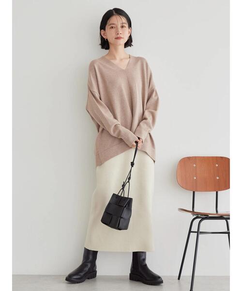 AMERICAN HOLIC（アメリカンホリック）の「総針ニットタイトスカート（スカート・レディース・杢グレー/ブラック/アイボリー・M/L/S）」の11枚目の写真