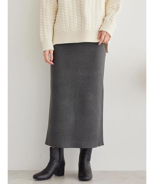 AMERICAN HOLIC（アメリカンホリック）の「総針ニットタイトスカート（スカート・レディース・杢グレー/ブラック/アイボリー・M/L/S）」の14枚目の写真