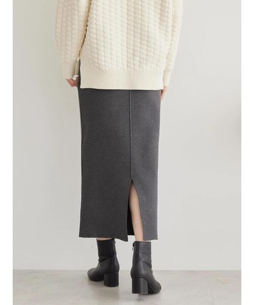 AMERICAN HOLIC（アメリカンホリック）の「総針ニットタイトスカート（スカート・レディース・杢グレー/ブラック/アイボリー・M/L/S）」の15枚目の写真