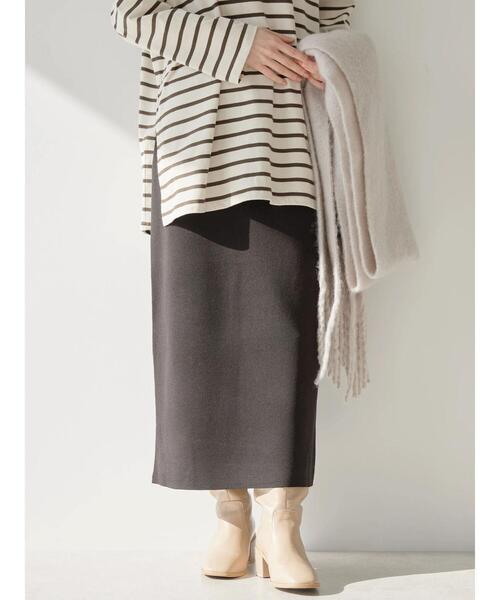 AMERICAN HOLIC（アメリカンホリック）の「総針ニットタイトスカート（スカート・レディース・杢グレー/ブラック/アイボリー・M/L/S）」の19枚目の写真