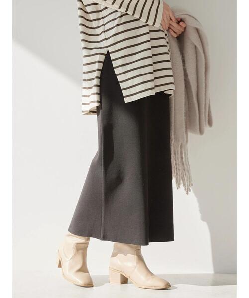 AMERICAN HOLIC（アメリカンホリック）の「総針ニットタイトスカート（スカート・レディース・杢グレー/ブラック/アイボリー・M/L/S）」の21枚目の写真