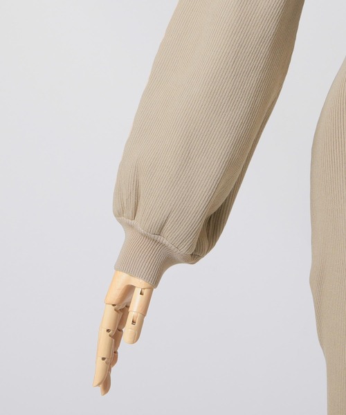 Julia Boutique（ジュリアブティック）の「ロング丈 パイピングマーメイドニットワンピース（ワンピース・レディース・ブラック/ベージュ・LONG）」の16枚目の写真