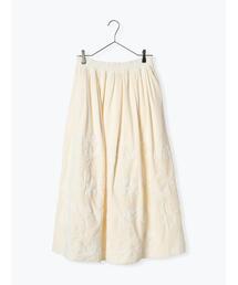 TSUHARU by Samansa Mos2 | ホイップクリーム刺繍別珍スカート(スカート)