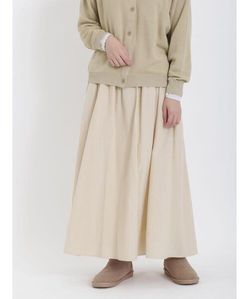 Samansa Mos2(サマンサ モスモス)の「【帯電防止】千鳥格子柄ギャザースカート(スカート・レディース・ブラック/ベージュ/イエロー・F)」の3枚目の写真