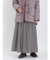 Samansa Mos2 | 【帯電防止】千鳥格子柄ギャザースカート(スカート)