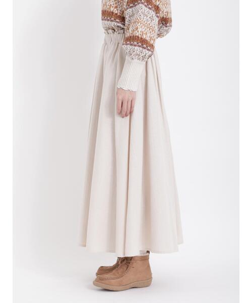 Samansa Mos2(サマンサ モスモス)の「【帯電防止】千鳥格子柄ギャザースカート(スカート・レディース・ブラック/ベージュ/イエロー・F)」の5枚目の写真