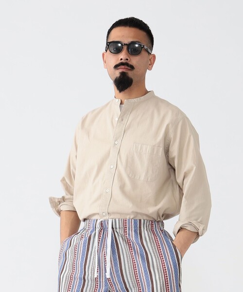 BEAMS PLUS(ビームスプラス)の「BEAMS PLUS / ガーメントダイ パナマ バンドカラー シャツ クラシックフィット(シャツ/ブラウス・メンズ・オリーブ/ミント/レッド系その他2/ブラウン系その他・L/M/S/XL)」の10枚目の写真