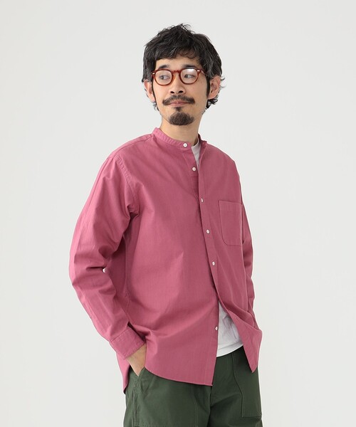 BEAMS PLUS(ビームスプラス)の「BEAMS PLUS / ガーメントダイ パナマ バンドカラー シャツ クラシックフィット(シャツ/ブラウス・メンズ・オリーブ/ミント/レッド系その他2/ブラウン系その他・L/M/S/XL)」の12枚目の写真