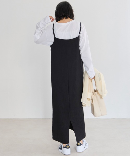 LAVEANGE(ラビアンジェ)の「楊柳カットソーキャミワンピース(ワンピース・レディース・オフホワイト/ブラウン/ブラック・4L/3L/LL/L/M)」の21枚目の写真