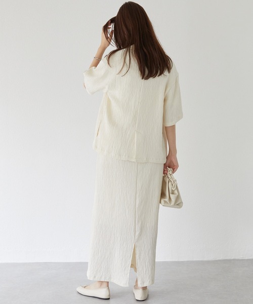 LAVEANGE(ラビアンジェ)の「楊柳カットソーキャミワンピース(ワンピース・レディース・オフホワイト/ブラウン/ブラック・4L/3L/LL/L/M)」の13枚目の写真