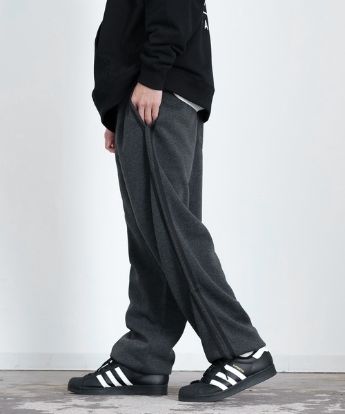 improves(インプローブス)の「裏起毛 ライン リブパンツ(スウェットパンツ・メンズ・ブラック/チャコール/パープル/オートミール/グレー/グレイッシュベージュ・MEDIUM/X-LARGE/LARGE)」の18枚目の写真
