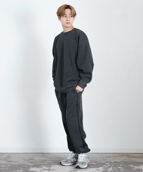 improves(インプローブス)の「裏起毛 ライン リブパンツ(スウェットパンツ・メンズ・ブラック/チャコール/パープル/オートミール/グレー/グレイッシュベージュ・MEDIUM/X-LARGE/LARGE)」の21枚目の写真