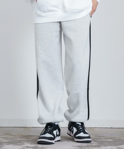 improves(インプローブス)の「裏起毛 ライン リブパンツ(スウェットパンツ・メンズ・ブラック/チャコール/パープル/オートミール/グレー/グレイッシュベージュ・MEDIUM/X-LARGE/LARGE)」の22枚目の写真