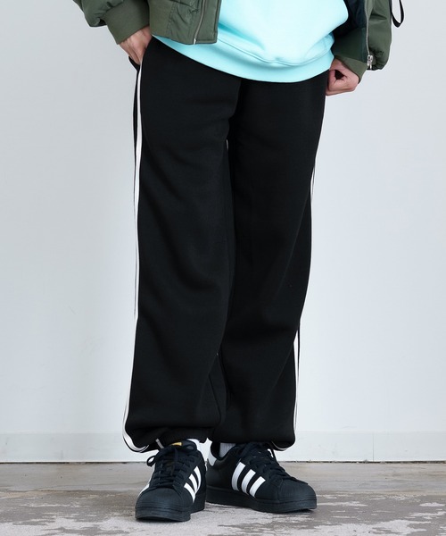 improves(インプローブス)の「裏起毛 ライン リブパンツ(スウェットパンツ・メンズ・ブラック/チャコール/パープル/オートミール/グレー/グレイッシュベージュ・MEDIUM/X-LARGE/LARGE)」の7枚目の写真