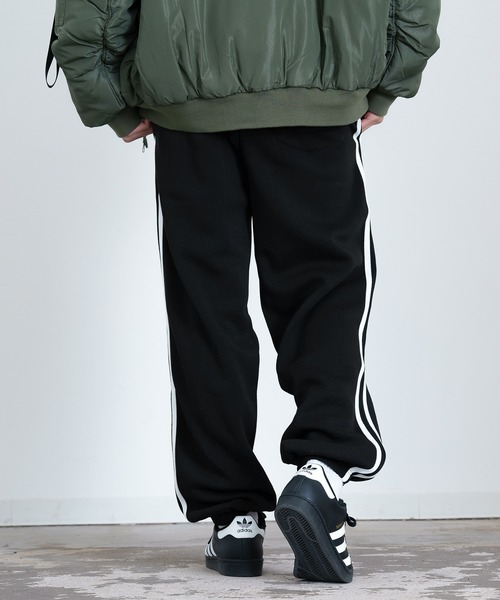 improves(インプローブス)の「裏起毛 ライン リブパンツ(スウェットパンツ・メンズ・ブラック/チャコール/パープル/オートミール/グレー/グレイッシュベージュ・MEDIUM/X-LARGE/LARGE)」の9枚目の写真