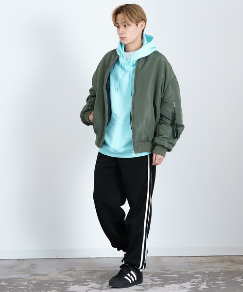 improves(インプローブス)の「裏起毛 ライン リブパンツ(スウェットパンツ・メンズ・ブラック/チャコール/パープル/オートミール/グレー/グレイッシュベージュ・MEDIUM/X-LARGE/LARGE)」の10枚目の写真