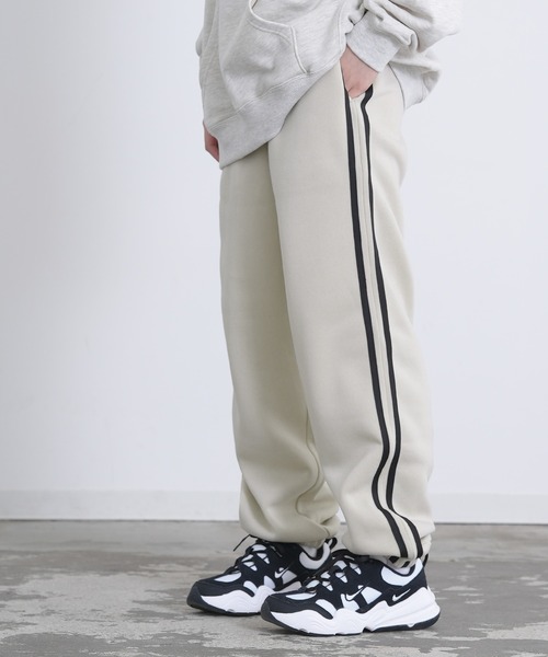 improves(インプローブス)の「裏起毛 ライン リブパンツ(スウェットパンツ・メンズ・ブラック/チャコール/パープル/オートミール/グレー/グレイッシュベージュ・MEDIUM/X-LARGE/LARGE)」の13枚目の写真