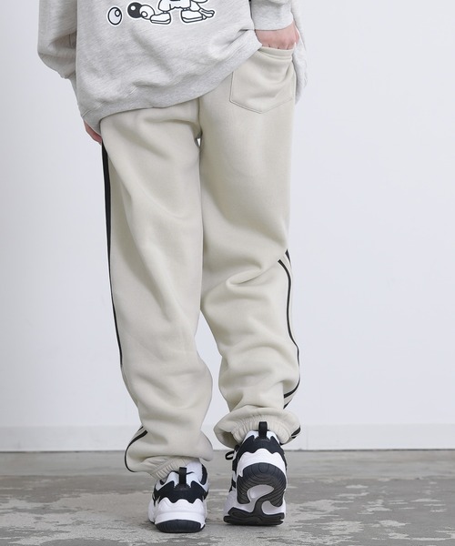 improves(インプローブス)の「裏起毛 ライン リブパンツ(スウェットパンツ・メンズ・ブラック/チャコール/パープル/オートミール/グレー/グレイッシュベージュ・MEDIUM/X-LARGE/LARGE)」の14枚目の写真