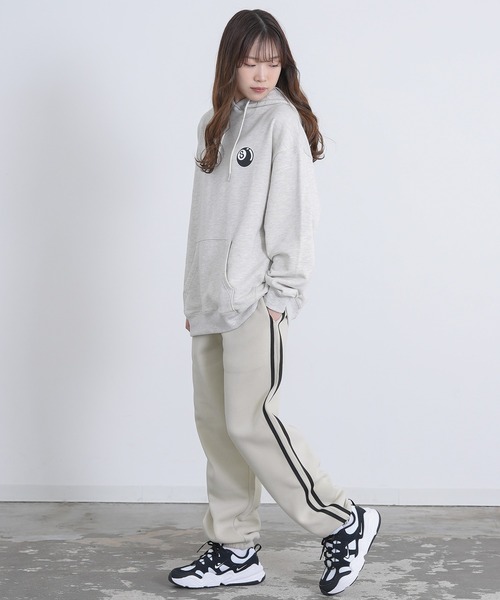 improves(インプローブス)の「裏起毛 ライン リブパンツ(スウェットパンツ・メンズ・ブラック/チャコール/パープル/オートミール/グレー/グレイッシュベージュ・MEDIUM/X-LARGE/LARGE)」の15枚目の写真