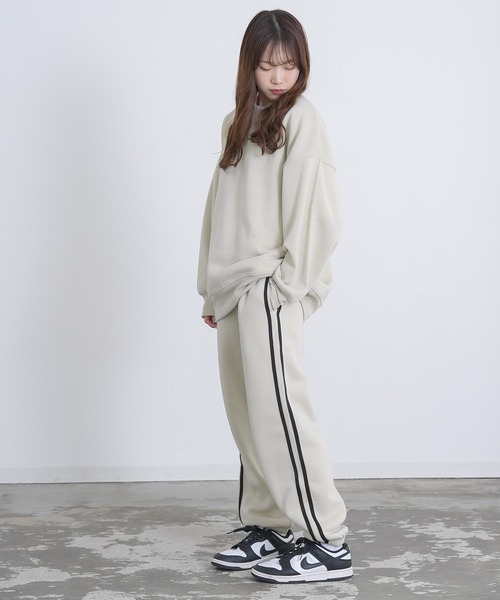 improves(インプローブス)の「裏起毛 ライン リブパンツ(スウェットパンツ・メンズ・ブラック/チャコール/パープル/オートミール/グレー/グレイッシュベージュ・MEDIUM/X-LARGE/LARGE)」の16枚目の写真